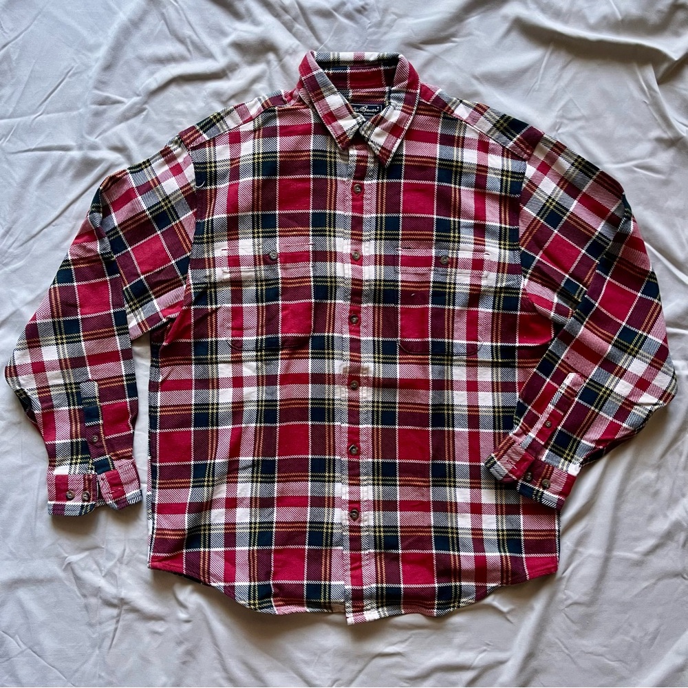 Eddie Bauer Red and Black Plaid Button Down Shirt